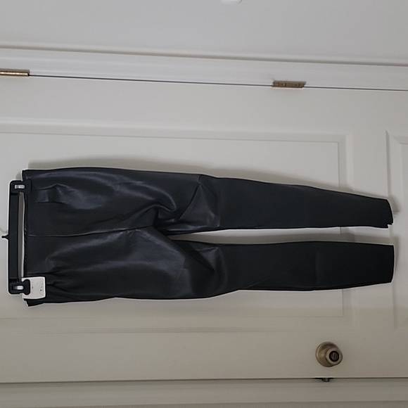 Zara Size M Black Faux Leather Leggings / Skinny Pants, NEW with Tag - Picture 14 of 15